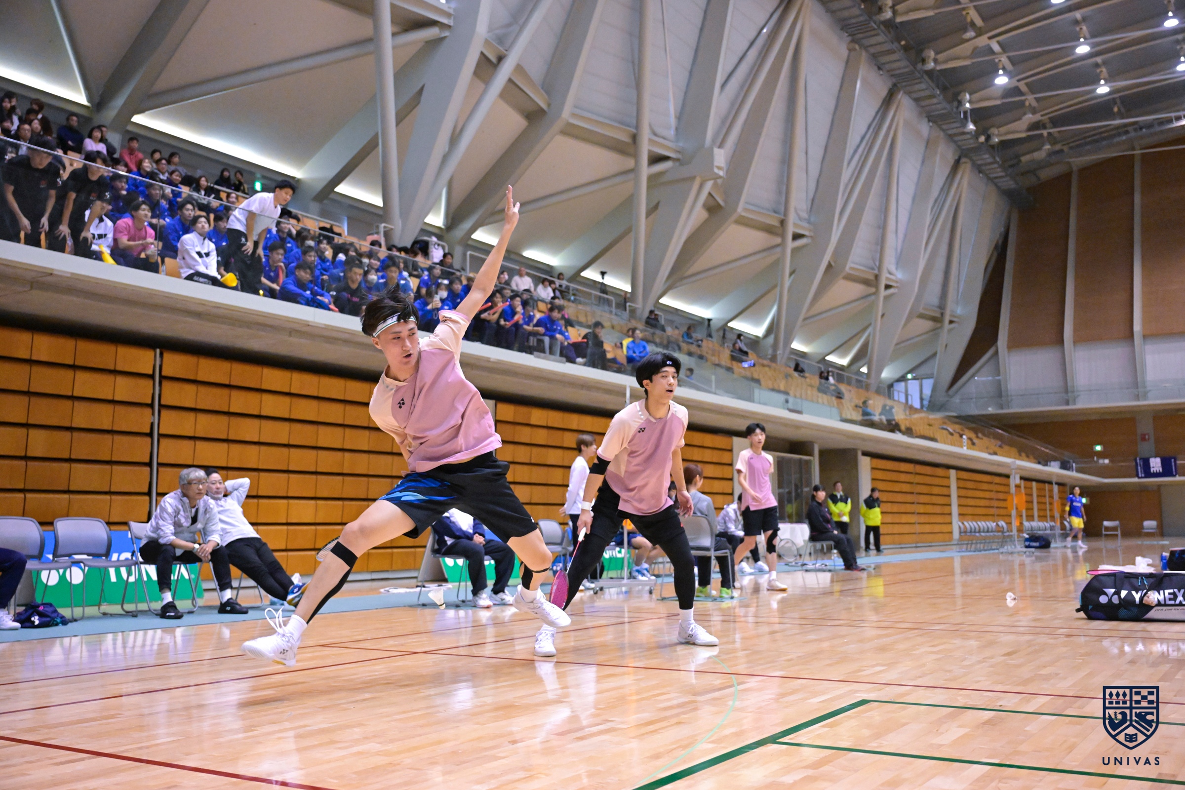 バドミントン]MT-31_FN_D1佐藤椎名・吉田翼(日本体育大)-阿保龍斗